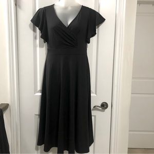 Black fit and flare dress size Large